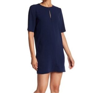 Theory Rogliana navy keyhole shift dress, NWOT